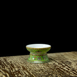 famille rose Chinese royal style green filter set