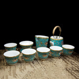 Chinese Royal style Famille-Rose teaware sets blue
