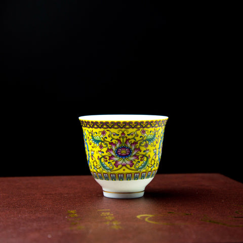 Chinese enamel tea cup