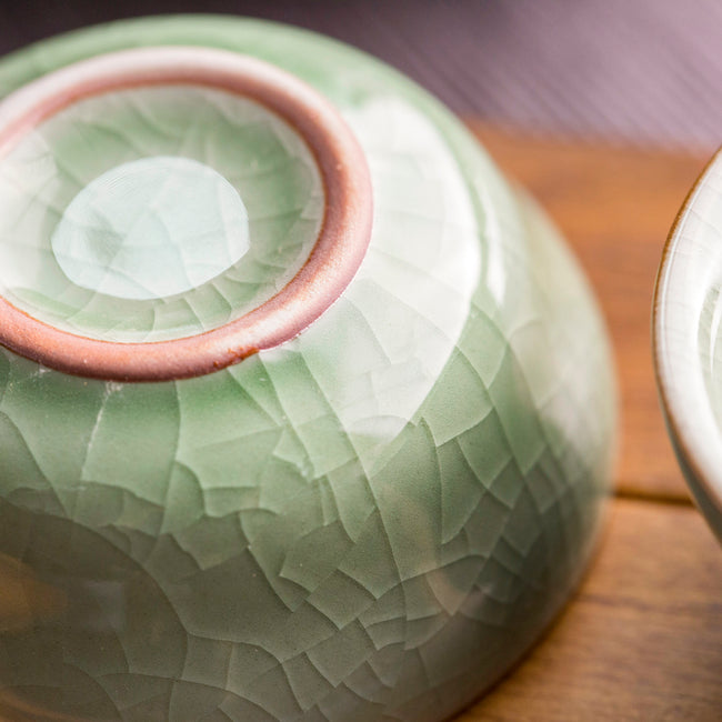 Crackle Glaze Porcelain Ge Kiln Teapot Set