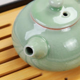 ceramic tea pot green