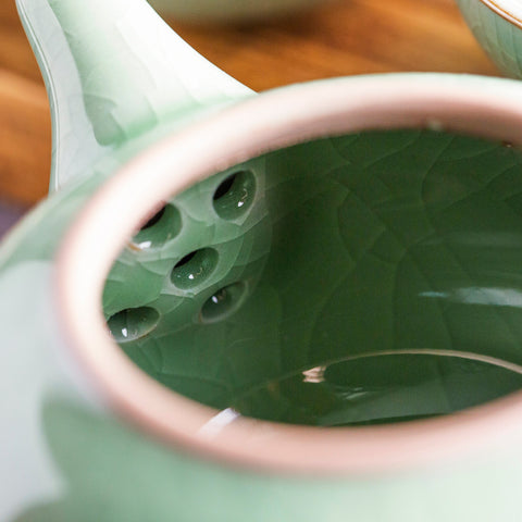 Crackle Glaze Porcelain Ge Kiln Teapot Set