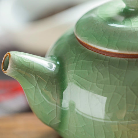 Crackle Glaze Porcelain Ge Kiln Teapot Set