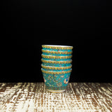 famille rose blue teacups