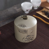 medium ceramic tea container