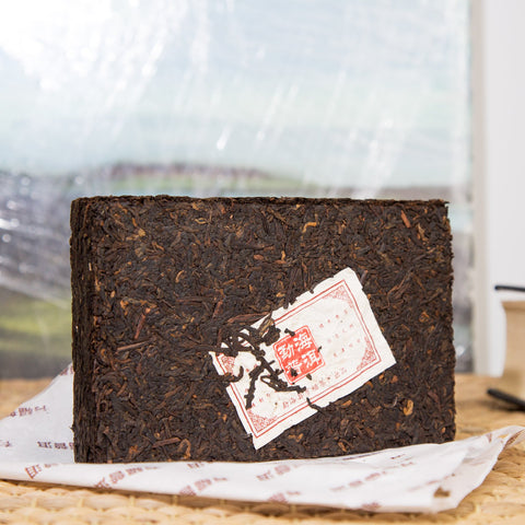 pu erh aged square brick tea