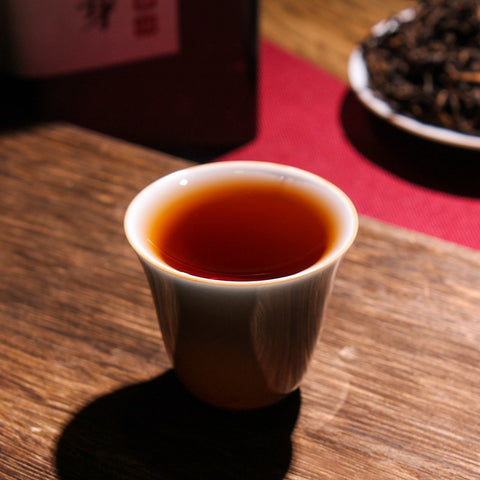 ripe pu erh tea in the cup 2018