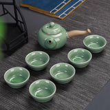 Crackle Glaze Porcelain Ge Kiln Teapot Set